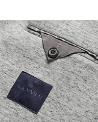 Lanvin Grey Bonded Cotton Blend Jersey Blazer