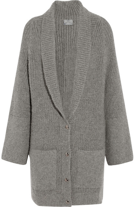 chunky alpaca cardigan