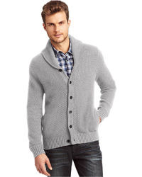 Kenneth Cole New York Sweater Long Sleeve Shawl Collar Cardigan Sweater