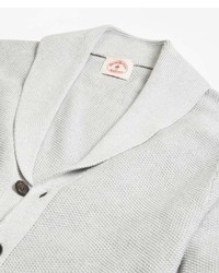 Brooks Brothers Seed Stitch Cotton Shawl Collar Cardigan
