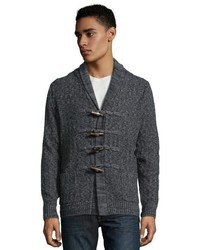 Matiere Stretch Limo Merino Wool Cashmere Toggle Front Fitz Cardigan