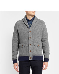 J.Crew Wallace Barnes Suede Elbow Patch Wool Blend Cardigan