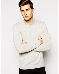 Asos Brand Merino Shawl Neck Sweater