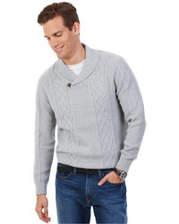 Nautica Mens High Twist Shawl-Collar Sweater