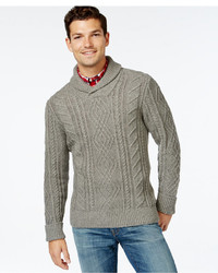 Tommy Hilfiger Cooke Cabled Shawl Collar Sweater