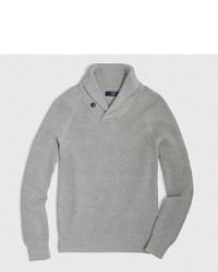J.Crew Factory Factory Waffled Cotton Shawl Collar Pullover Sweater