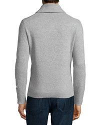 Theory Lauben Cashmere Long Sleeve Sweater Light Gray