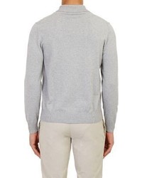Piattelli Shawl Collar Sweater Grey Size M