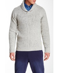Scotch & Soda Shawl Collar Rib Knit Wool Blend Sweater