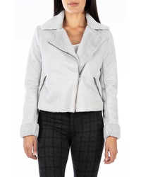 KUT from the Kloth Candece Bonded Faux Shearling Moto Jacket