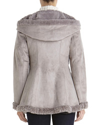 Jones New York Faux Shearling Coat With Hood | Where to buy & how ...