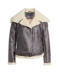 Kenneth Cole New York Faux Shearling Moto Jacket