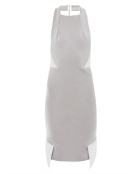 Dion Lee Leather And Knitted Fitted Dress