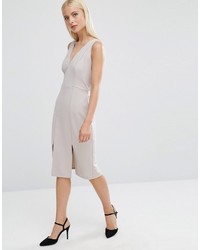 Asos Pencil Dress With Self Tie And Split Detail