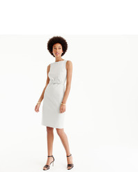 J.Crew Petite Belted Sheath Dress In Two Way Stretch Cotton