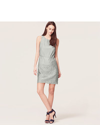 Scalloped Embroidered Shift Dress