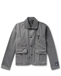 Reese Cooper®  Corduroy Trimmed Cotton Twill Jacket