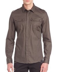 Versace Collection Solid Cotton Blend Shirt
