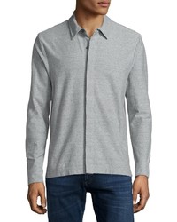James Perse Heathered Stretch Jersey Shirt Gray