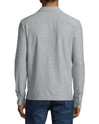 James Perse Heathered Stretch Jersey Shirt Gray
