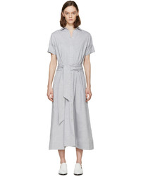 Lisa Marie Fernandez Grey Chambray Shirt Dress