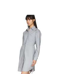 MM6 MAISON MARGIELA Grey Poplin Shirt Dress