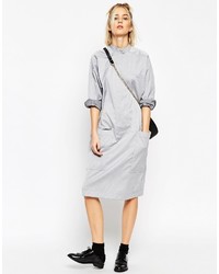 Asos White Batwing Placket Shirt Dress