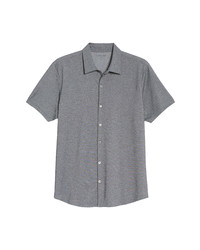 Zachary Prell Crause Regular Fit Knit Short Sleeve Button Up Shirt