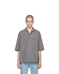 Lemaire Grey Convertible Collar Shirt