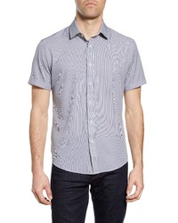 Vince Camuto Heart Print Button Up Shirt In Blackwhite At Nordstrom