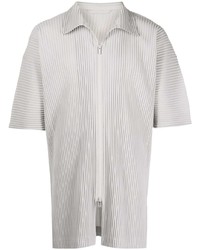 Homme Plissé Issey Miyake Micro Pleated Zip Up Shirt