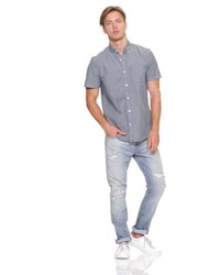 Gap Oxford Overdye Short Sleeve Standard Fit Shirt