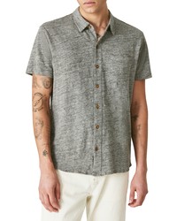 Lucky Brand Short Sleeve Button Up Shirt In Heather Grey At Nordstrom