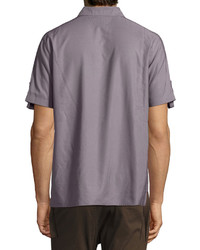Helmut Lang Short Sleeve Sport Shirt Gray