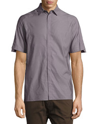 Helmut Lang Short Sleeve Sport Shirt Gray