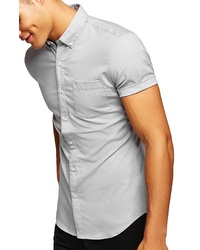 Topman Stretch Oxford Shirt