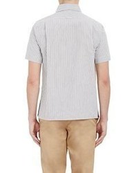 Thom Browne Striped Short Sleeve Shirt Light Grey