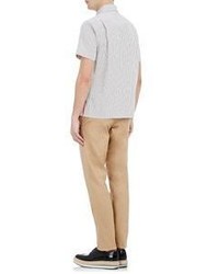 Thom Browne Striped Short Sleeve Shirt Light Grey