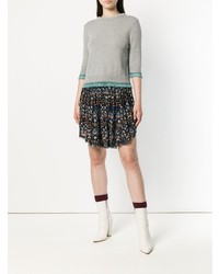 Chloé Cropped Contrast Trim Sweater