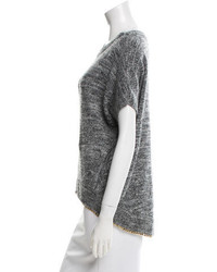 Diane von Furstenberg Embellished Short Sleeve Sweater