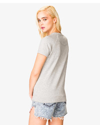 Forever 21 French Terry Short Sleeve Pullover