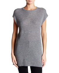 Cullen Short Sleeve Mixed Knit Cashmere Tunic