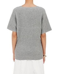 Tomas Maier Short Sleeve Sweater Grey Size 2 Us