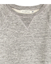 H&M Short Sleeved Sweatshirt Gray Melange Ladies