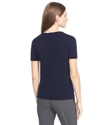 Theory Tolleree Short Sleeve Cashmere Pullover