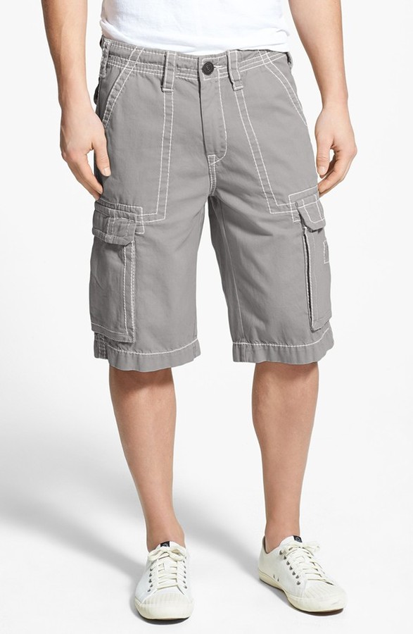 true religion grey shorts