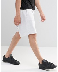 Asos Brand Slim Tailored Shorts In Mid Gray Reverse Jersey