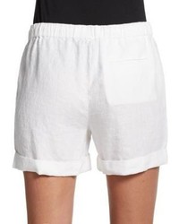 Cuffed Linen Shorts