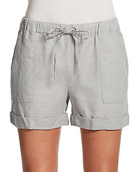 Cuffed Linen Shorts