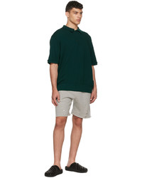 Les Tien Gray Cotton Shorts